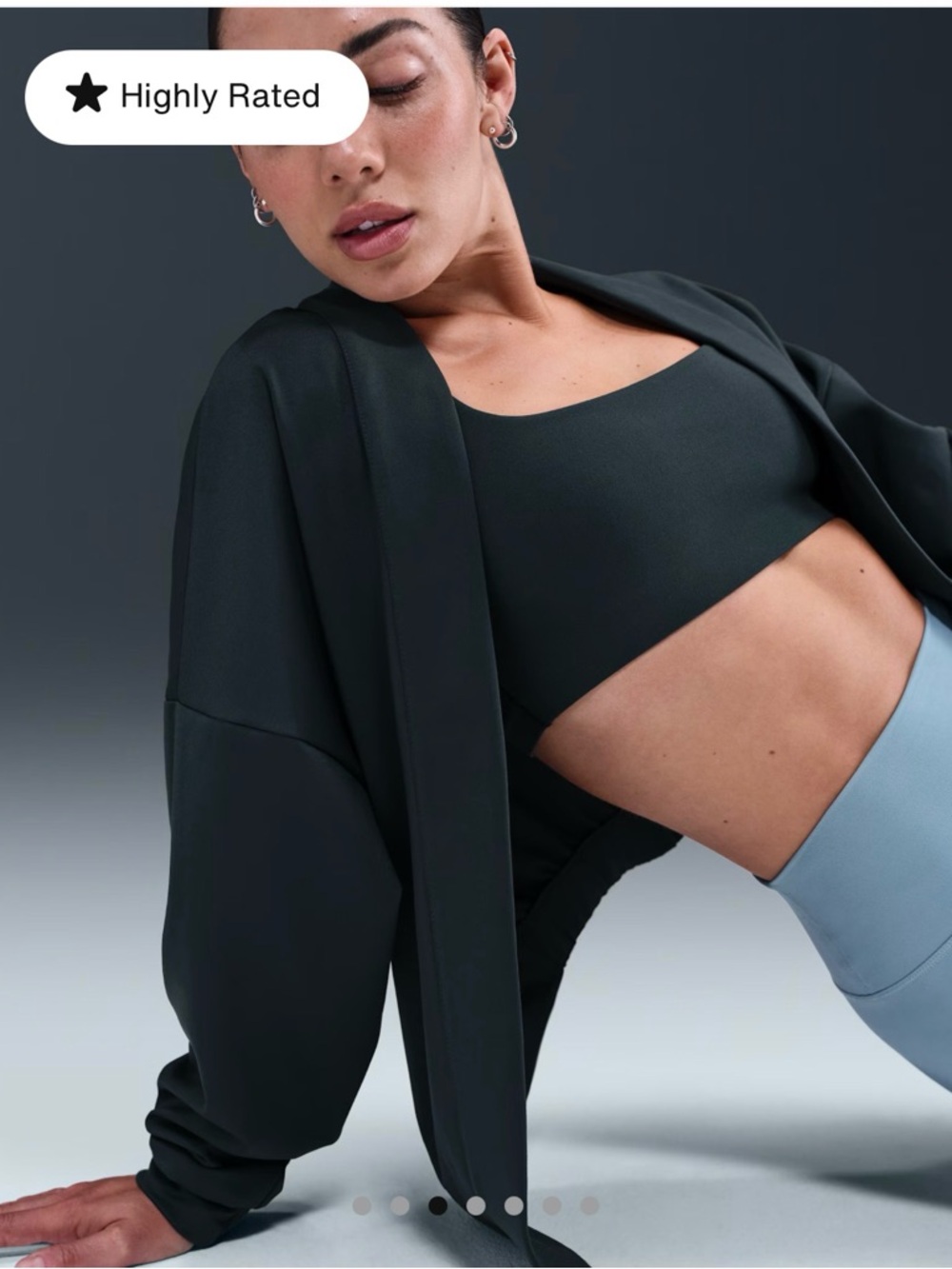 Nike Dri Fit Black Long-Sleeve Lightweight Jacket-A07